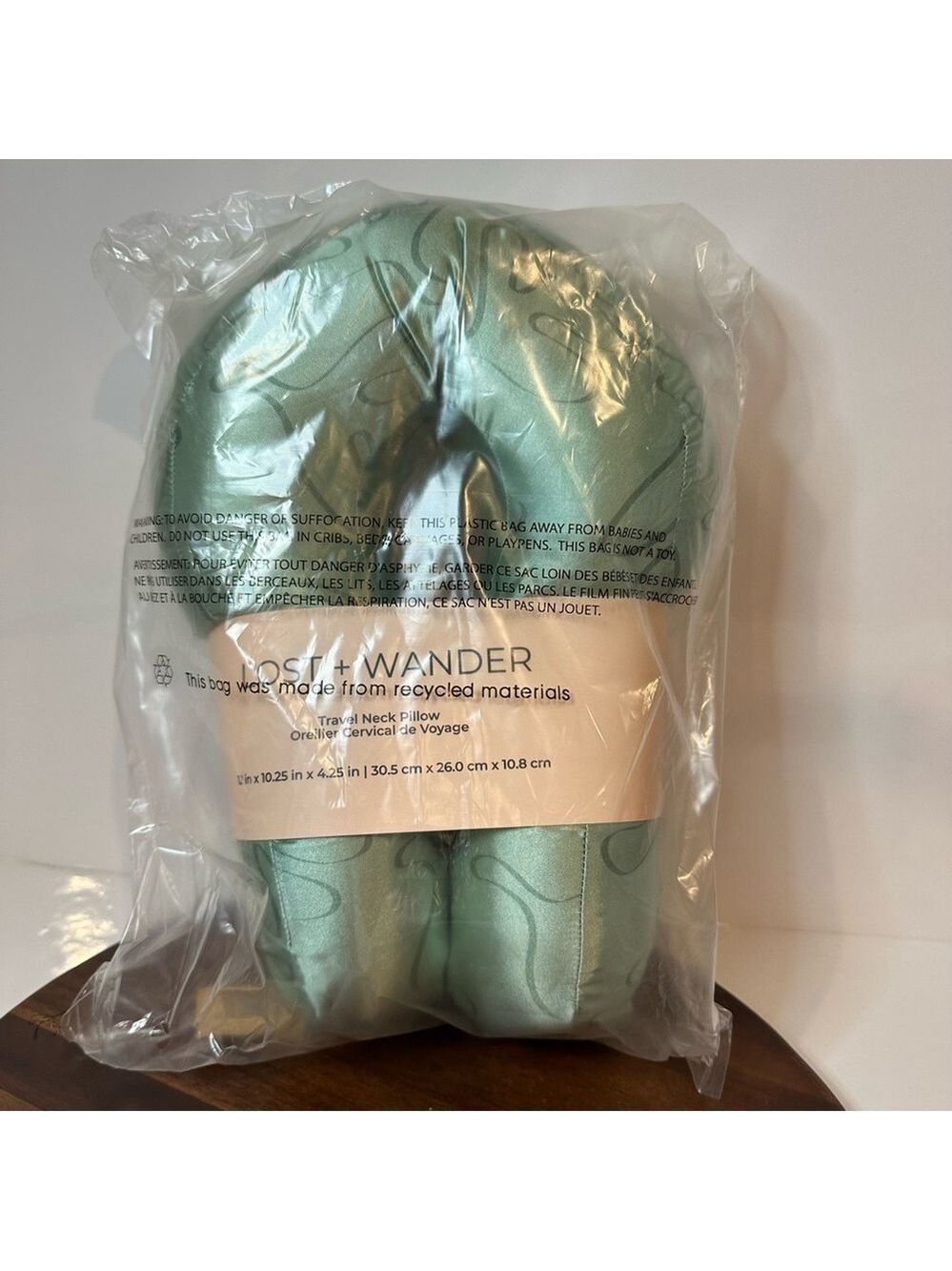 NEW Lost + Wander Travel Neck Pillow Sage Green Made from Recycled Materials ✨